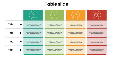 Fototapeta premium PowerPoint Table Layout, Presentation Table design, Presentation Table Design, Creative Table Design