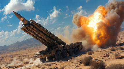 A missile defense system intercepting a threat in mid-air, highlighting the advanced capabilities in protecting territories.