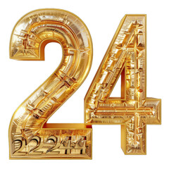 golden font letter on transparent background png