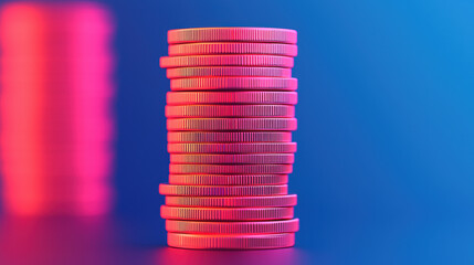 Pay day graphic, direct deposit icon with payday cash flow, digital finance, 3D illustration