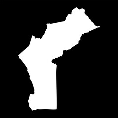 Cabinda province map, administrative division of Angola.