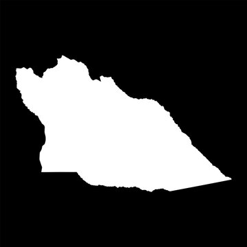 Cuando Cubango province map, administrative division of Angola.