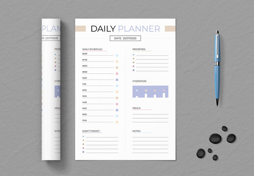 Daily Planner Template Layout