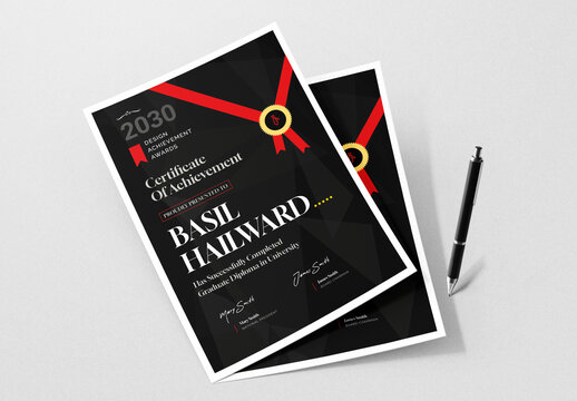 Graduation Certificate Template