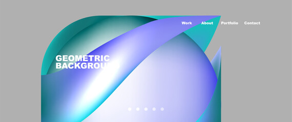 Dynamic flowing shapes concept design composition. Vector Illustration For Wallpaper, Banner, Background, Card, Book Illustration, landing page