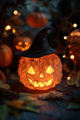 Happy Halloween background. Scary Lantern. All saints day. Day of Death.