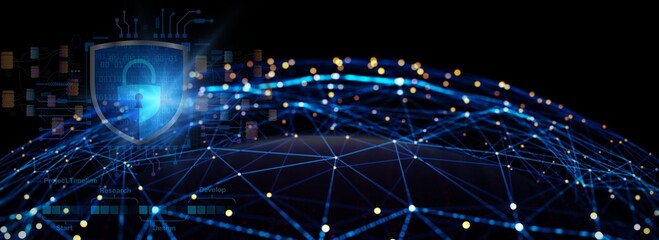 Blue and purple cryptic spectrum cyber security wallpaper showcasing advanced digital protection, encryption, and secure network themes in a visually striking design for cybersecurity professionals