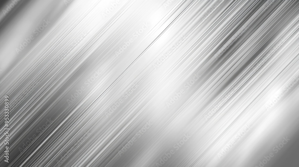 Poster abstract silver gradient background with a polished metal texture and soft highlights, adding a sens