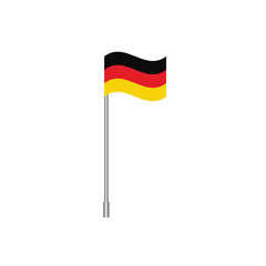 Waving flag of Germany vector.