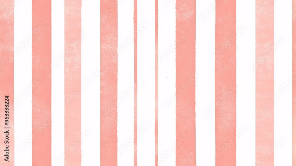 Poster Soft Pink and White Striped Pattern:  A delicate and calming background with a repeating pattern of soft pink and white stripes, perfect for adding a touch of elegance and sophistication