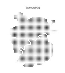 Edmonton stylized dotted map. Canada Alberta creative map for background.