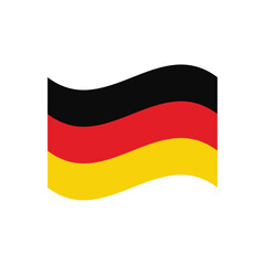Waving flag of Germany vector.