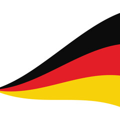 Waving flag of Germany vector.