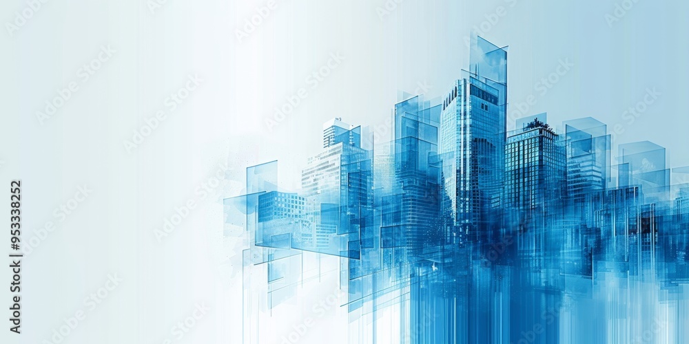 Wall mural a web banner graphic for a business consultancy, it should have a clean and modern design with shade