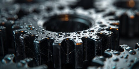 A white and black gradient background image of a mechanical industrial style