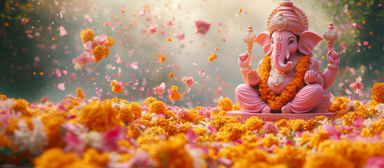 During Ganpati, Ganesh Chaturthi. Lord ganesha , Indian ganesh festival.