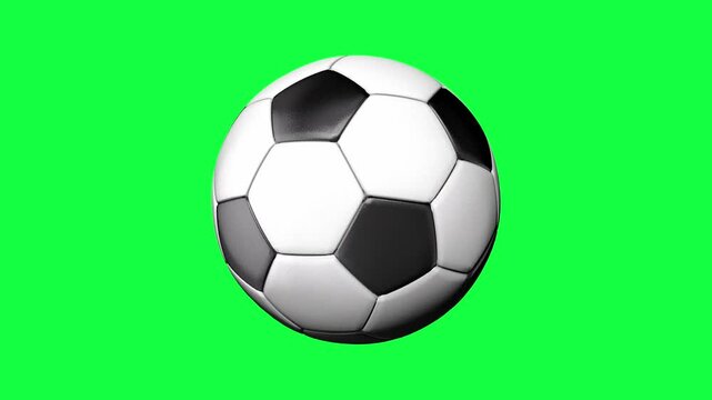 Football live broadcast animation on green background.