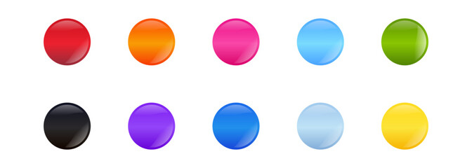 Glossy circle button