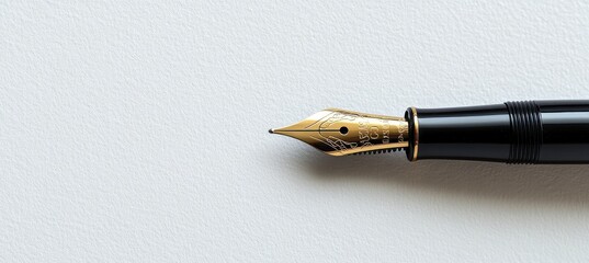 fountain pen on top of white paper