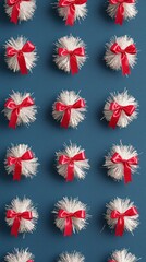 White and Red Christmas Ornaments Pattern