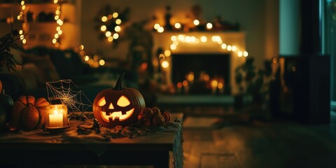 Fototapeta premium October Halloween Party Decorations