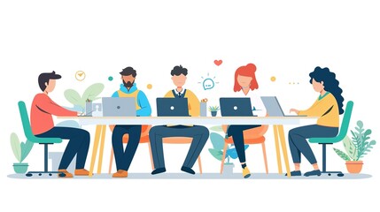 Stunning Office Workplace Colleagues in Research and Discussion Project: A Dynamic and Productive Scene. Showcasing the Collaboration and Innovation.