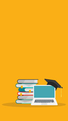 Online learning. Concept of webinar, business online training, education on computer or e-learning concept, video tutorial