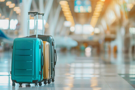 Maletas de equipaje en el aeropuerto.