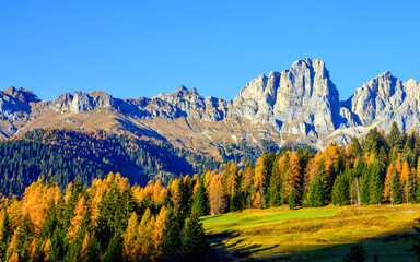 Autumn colours on the beautiful Italian Dolomites
