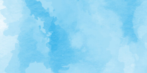 beautiful soft cloudy sky blue watercolor background.hand painted blue watercolor texture, Beautiful bright blue paper texture,Beautiful grunge blue background with space and for making graphics desig