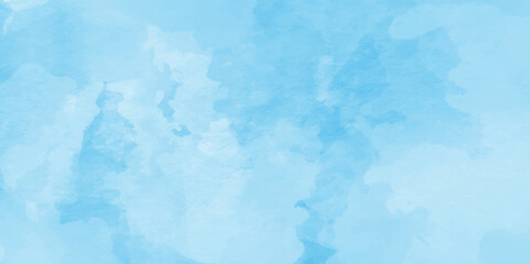 beautiful soft cloudy sky blue watercolor background.hand painted blue watercolor texture, Beautiful bright blue paper texture,Beautiful grunge blue background with space and for making graphics desig