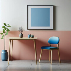 Modern living room design, Minimalist living room with table and chairs