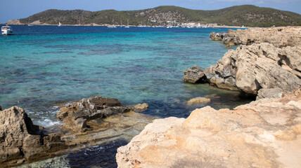 Ibiza island, Ses Salinas playa beautiful landscapes