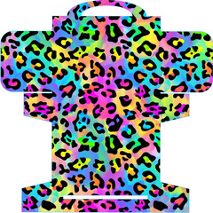 Elegant Printable Template Suitcase Box - DIY Favors for Birthdays, Baby Showers, Small Gifts. Print, Cut, No Glue Required - fluo multicolor spotted