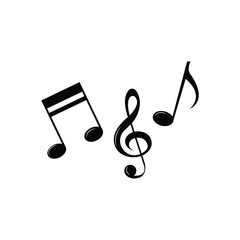 Music Note Icon Vector isolated on white background