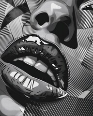 Abstract Geometric Art Portrait Design