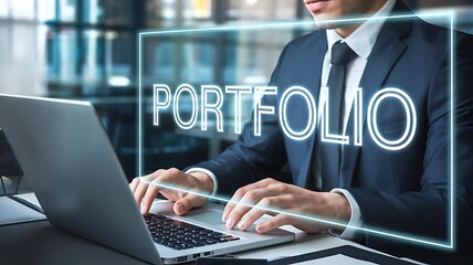 Fototapeta premium Business Portfolio Presentation: A Showcase of Company Strengths 