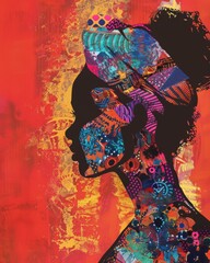Fototapeta premium Abstract Geometric Art Portrait Design
