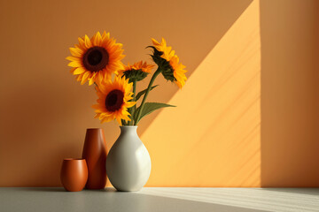 sunflowers in a vase