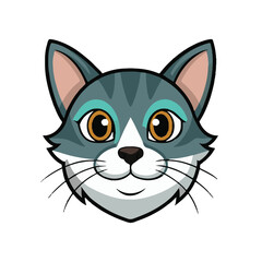 A colorful cat vector illustration