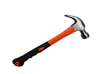 hammer with red and black rubber handle