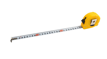 Building roulette for height and width measurement, isolated