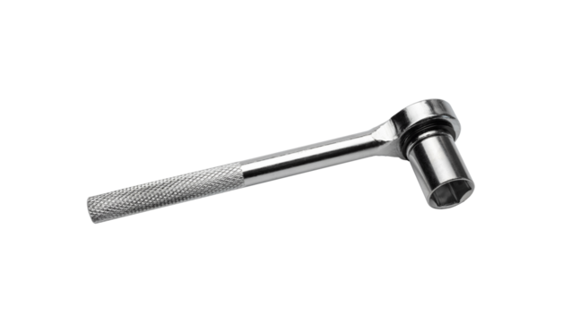 Socket Spanner Wrench on White Background