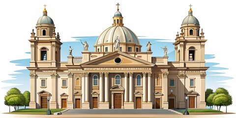 Fototapeta premium roman catholic church architecture