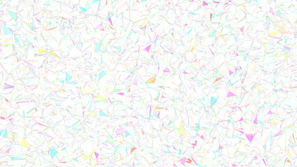 Colorful polygon edge line on white surface (3D Rendering)