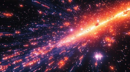 Galactic Pixel Wars - Retro Space Battle Scene with Copy Space