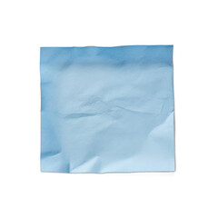 Blue Paper Note Isolated on White Background