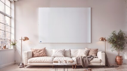 Minimalist Living Room with Large Canvas