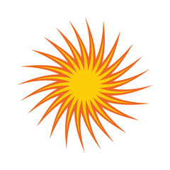Twisted Orange Zigzag Star Sunburst Explosion