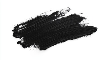 Bold Black Marker Paint Texture on White Background for Design Projects and Artistic Creations